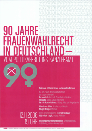 90 Jahre Frauenwahlrecht in Deutschland\[W9]\vom Politikverbot ins Kanzleramt