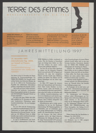 Jahresmitteilung 1997