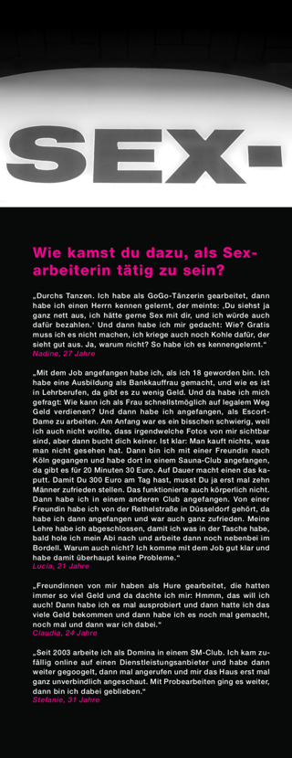 Einblicke ...in den Berufsalltag von Sexarbeiterinnen - Plakat 4