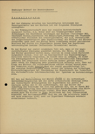 Hamburger Entwurf des Bauausschusses