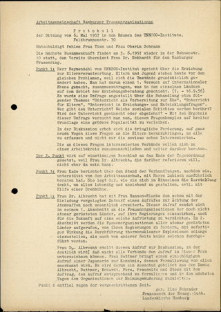 AHF MV Protokoll 6.5.1957