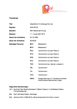 "30 Jahre Neue Frauenbewegung in Tübingen" , Podium 1/2 mit Moltmann-Wendel, Balbarischky, Alfonsi, Barz zur Ausstellung "In Bewegung" in der Tübinger Kulturhalle