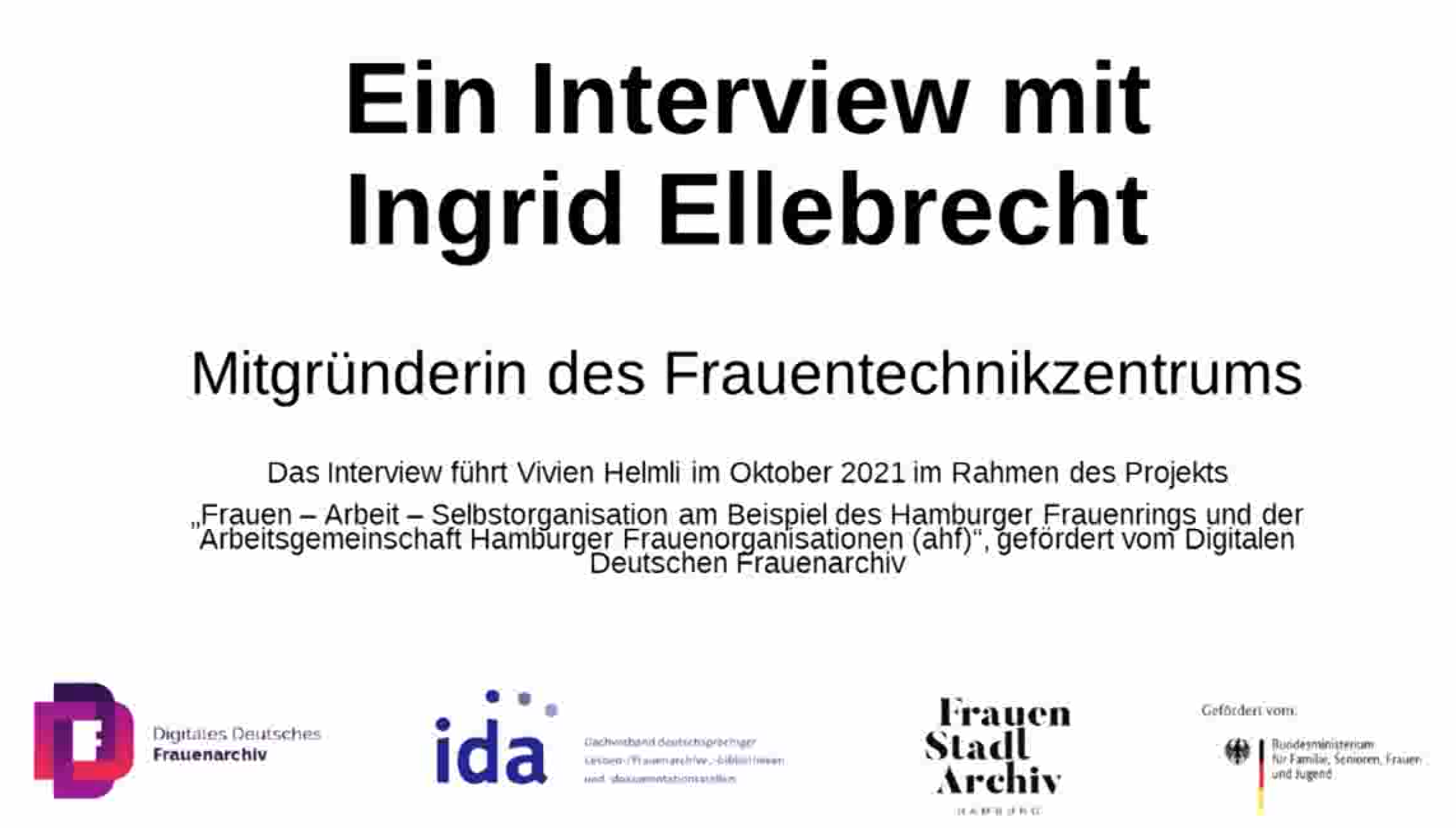Interview mit Ingrid Ellebrecht