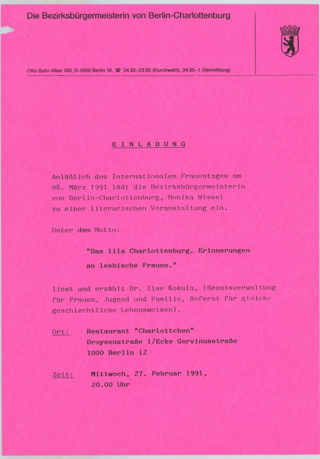 "Das lila Charlottenburg" \[W9]\Erinnerungen an lesbische Frauen