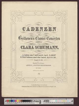 [I.] Cadenz zum C-moll Concert, Op. 37 von L. van Beethoven