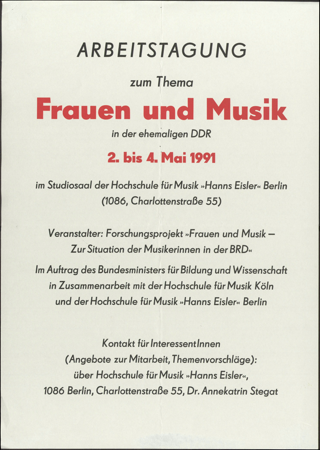 Frauen und Musik in der ehemaligen DDR