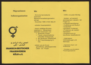 Migrantinnen Selbstorganisation: Iranisch-Deutscher Frauenverein Köln e. V.