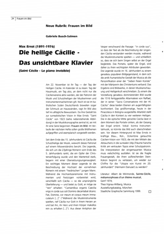 Max Ernst: Die heilige Cäcilie - Das unsichtbare Klavier