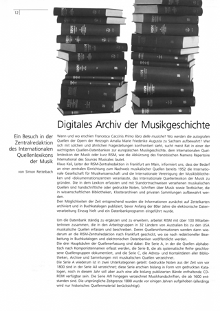 Digitales Archiv der Musikgeschichte