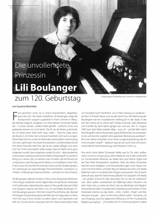 Lili Boulanger zum 120. Geburtstag