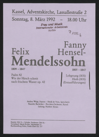 Felix Mendelssohn - Fanny Hensel-Mendelssohn