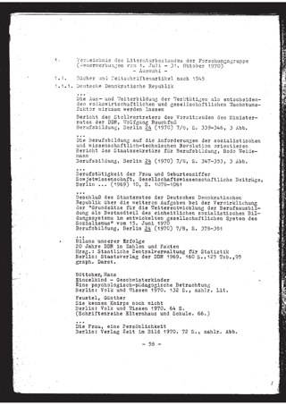 Verzeichnis des Literaturbestandes der Forschungsgruppe : Neuerwerbungen vom 1. Juli - 31. Oktober 1970 ; Auswahl