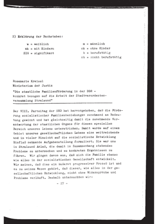 Die staatliche Familienförderung in der DDR - konkret bezogen auf die Arbeit der Stadtverordnetenversammlung Stralsund