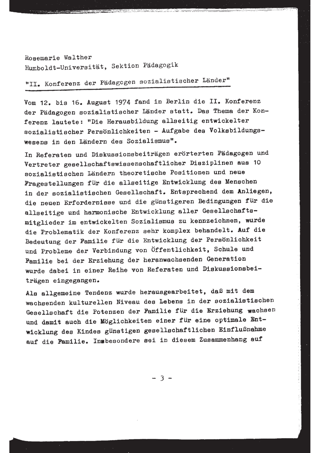 II. Konferenz der Pädagogen sozialistischer Länder vom 12.-16.8.1974 in Berlin