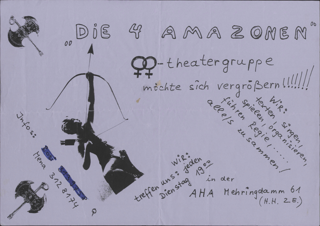 "Die 4 Amazonen"\[W9]\Lesben-Theatergruppe möchte sich vergrößern !!!