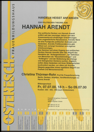 Zur politischen Theorie von Hannah Arendt