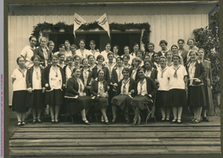 Mitglieder des CFRV bei der Einweihung des Bootshauses im Prinzessinnengarten, 1927