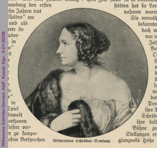 Porträt von Wilhelmine Schröder-Devrient