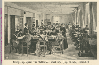 Kriegstagesheim für arbeitslose junge Frauen in München, Erster Weltkrieg