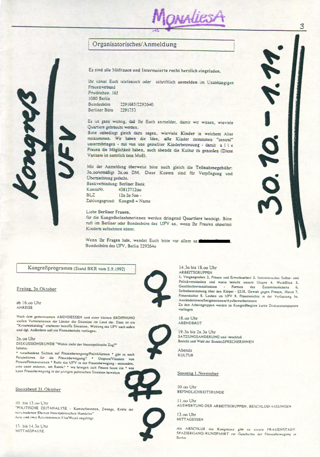 Einladung zum 4. UFV - Bundeskongress vom 30.10. bis 01.11.1992