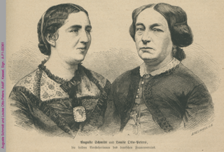 Doppelporträt von Auguste Schmidt und Louise Otto-Peters