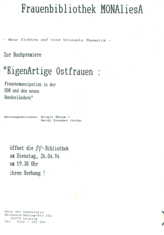 Birgit Bütow/Heidi Stecker: Frauenemanzipation in der DDR