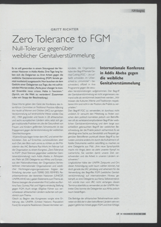 Zero Tolerance to FGM