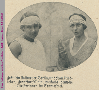 Irma Kallmeyer und Ilse Friedleben, deutsche Tennismeisterinnen