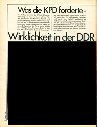 Was die KPD forderte – Wirklichkeit in der DDR