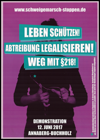 Plakat: Schweigemarsch stoppen