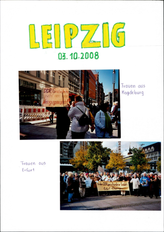 Material zur Protestaktion in Leipzig 2008