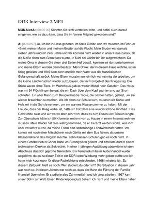 Interview Verein der in der DDR geschiedenen Frauen 2: Transkript