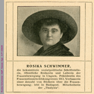 Porträt von Rosika Schwimmer