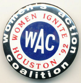 Kampagne der Frauenorganisation "Women's action coalition" (gegen Gewalt gegen Frauen, Hilfe für Vergewaltigungsopfer)