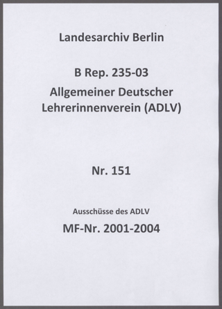 Ausschüsse und Kommission des ADLV