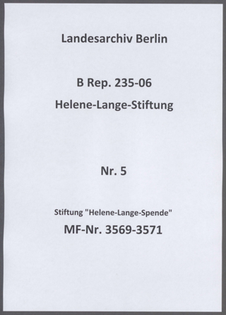 Stiftung "Helene-Lange-Spende" 