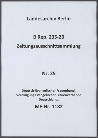 Deutsch-Evangelischer Frauenbund, Vereinigung Evangelischer Frauenverbände Deutschlands