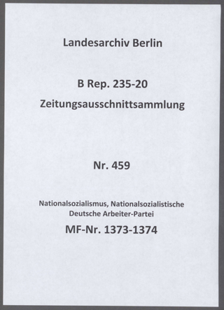 Nationalsozialismus, Nationalsozialistische Deutsche Arbeiter-Partei