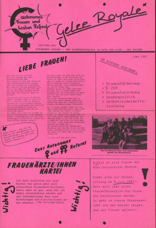 Gelee Royal - Zeitung des Autonomen Frauen- und Lesbenreferates im ASta der Ruhr-Uni Bochum